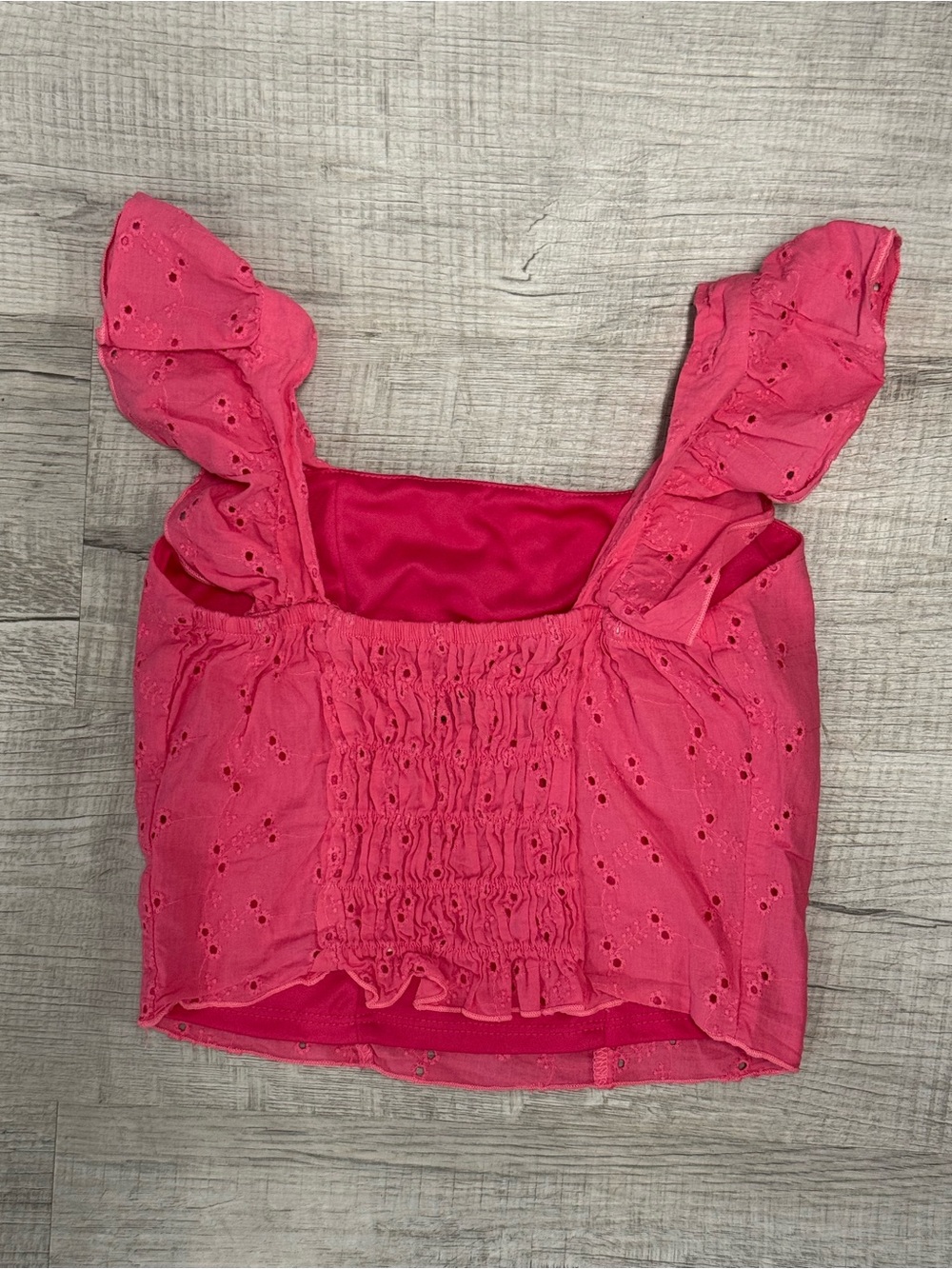 George Pink Eyelet Ruffle Strap Top - Picture 3 of 4